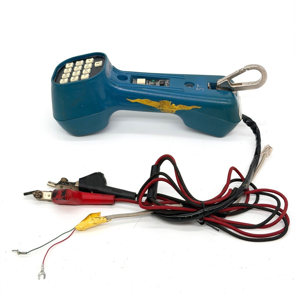 Premier HAC PT-311 Lineman Test Set Telephone Butt Set Teal Blue Untested
